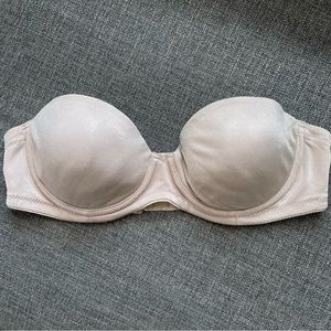 J. Crew Beige Underwire Strapless Lightly Lined Bra Bralette 32B